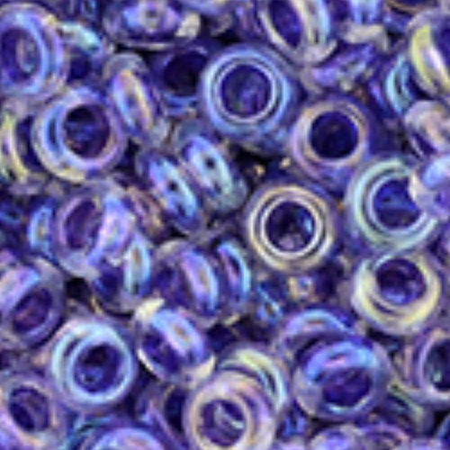 8/0 Demi Round - Inside-Color Rainbow Crystal/Grape-Lined - TN-08-774