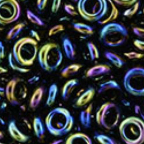 8/0 Demi Round - Metallic Rainbow Iris - TN-08-86 - 13 gram Flip Top Container