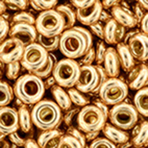 8/0 Demi Round - PermaFinish - Galvanized Rose Gold - TN-08-PF551 - 13 gram Flip Top Container