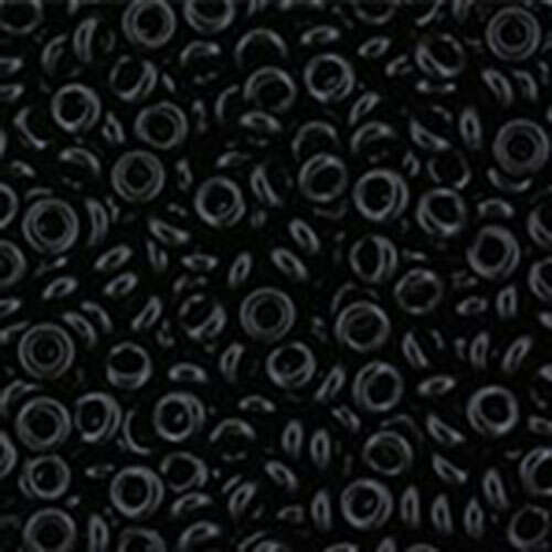 11/0 Demi Round - Opaque Jet - TN-11-49 - 13 gram Flip Top Container