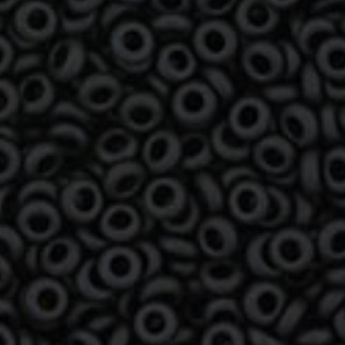 11/0 Demi Round - Opaque-Frosted Jet - TN-11-49F