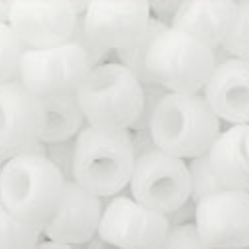 6/0 Round - Opaque White - TR-06-41