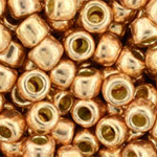 TOHO PermaFinish - Galvanized Rose Gold 11/0 Round - TR-06-PF551 - 13gm Flip Top Container