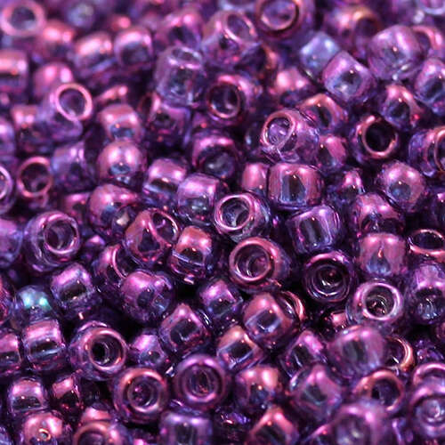 TOHO Gold-Lustered Dark Amethyst (Discontinued) 8/0 Round - TR-08-205