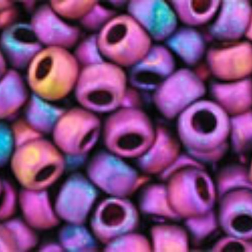 TOHO Higher-Metallic Frosted Mardi Gras 8/0 Round - TR-08-515F - 13gm Flip Top Container