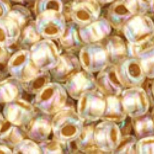 8/0 Round - Gold-Lined Rainbow Crystal - TR-08-994
