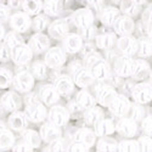 TOHO Opaque-Lustered White 11/0 Round - TR-11-121 - 13gm Flip Top Container