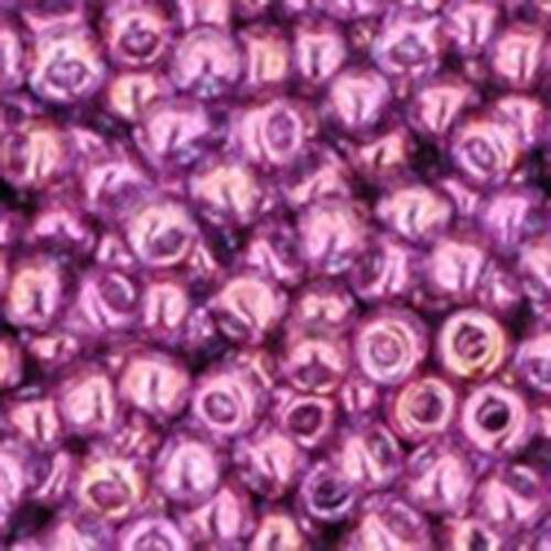 11/0 Round - Gold-Lustered Dark Amethyst - TR-11-205