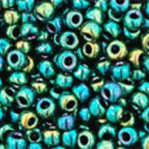 TOHO Higher-Metallic June Bug 11/0 Round - TR-11-506 - 13gm Flip Top Container