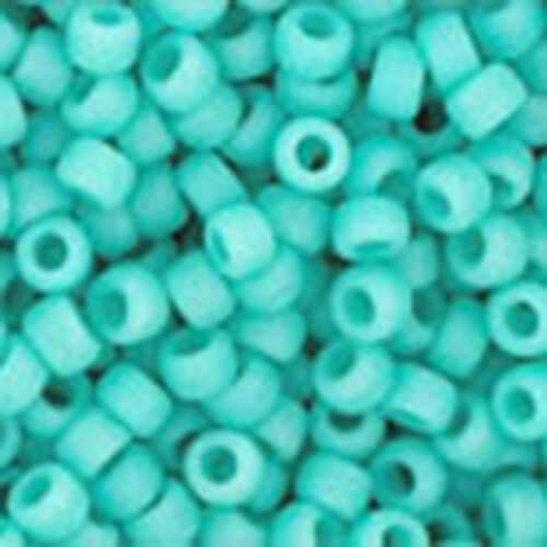 11/0 Round - Opaque-Frosted Turquoise - TR-11-55F