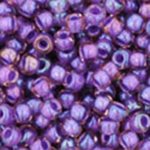 TOHO Inside-Color Rainbow Rosaline/Opaque Purple-Lined 11/0 Round - TR-11-928
