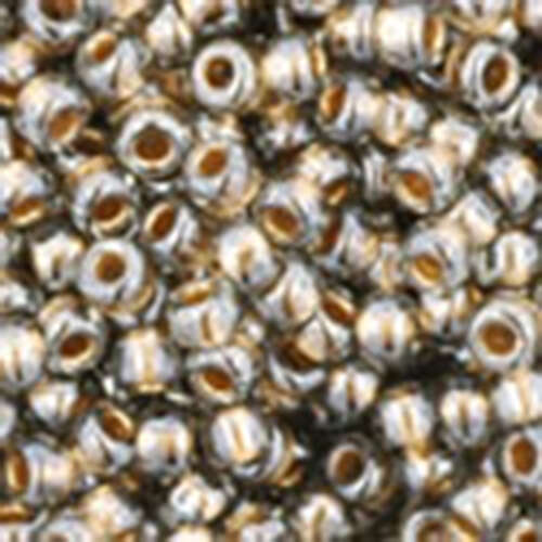 TOHO Gold-Lined Black Diamond 11/0 Round - TR-11-993