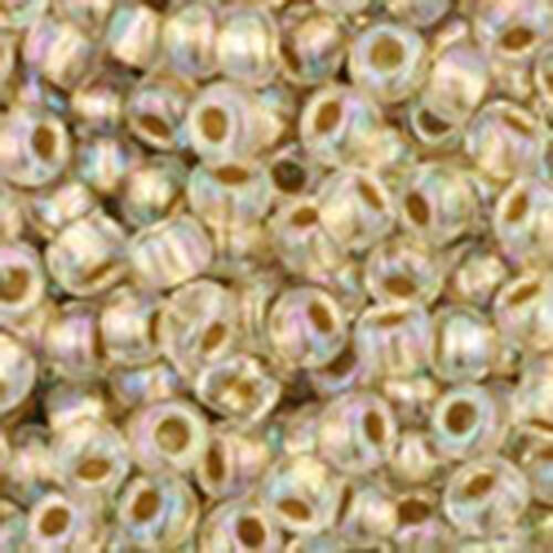 11/0 Round - Gold-Lined Rainbow Crystal - TR-11-994