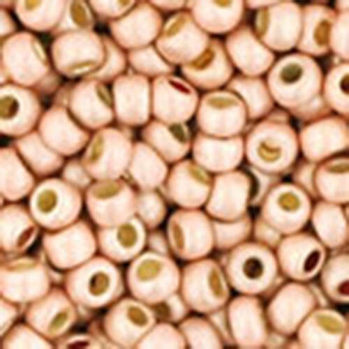 TOHO PermaFinish - Matte Galvanized Peach Coral 11/0 Round - TR-11-PF552F - 13gm Flip Top Container