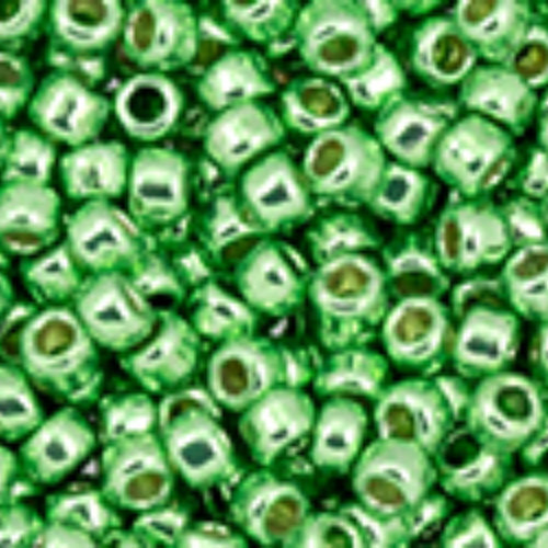 TOHO PermaFinish - Galvanized Green Apple 11/0 Round - TR-11-PF587 - 13gm Flip Top Container