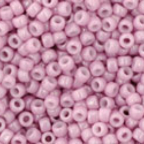 TOHO Opaque-Lustered Pale Mauve 15/0 Round - TR-15-127 - 13gm Flip Top Container