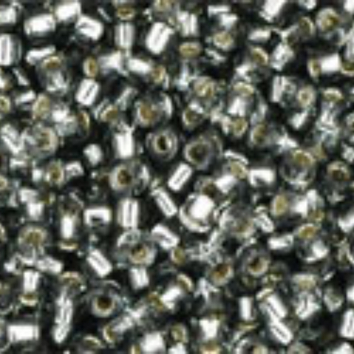 TOHO Silver-Lined Gray 15/0 Round - TR-15-29B - 13gm Flip Top Container