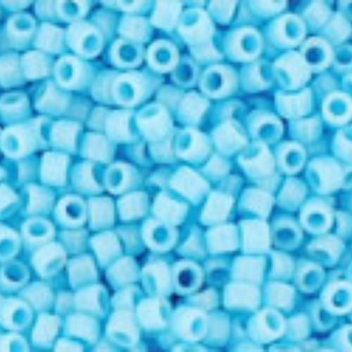 TOHO Opaque Blue Turquoise 15/0 Round - TR-15-43 - 13gm Flip Top Container