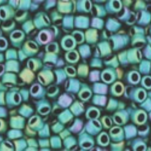 TOHO Matte-Color Iris - Teal 15/0 Round - TR-15-706 - 13gm Flip Top Container