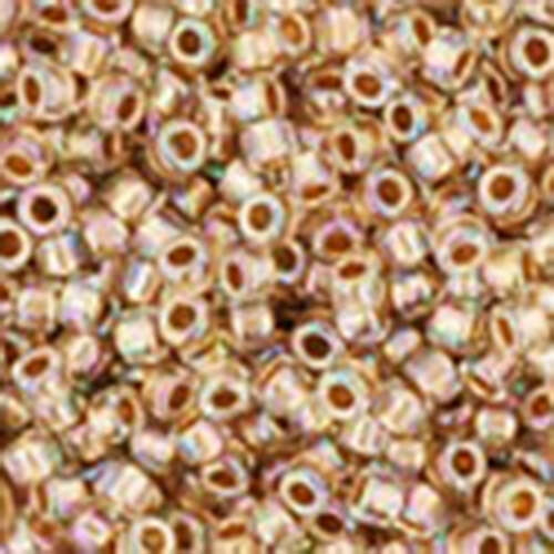 TOHO Gold-Lined Rainbow Crystal 15/0 Round - TR-15-994