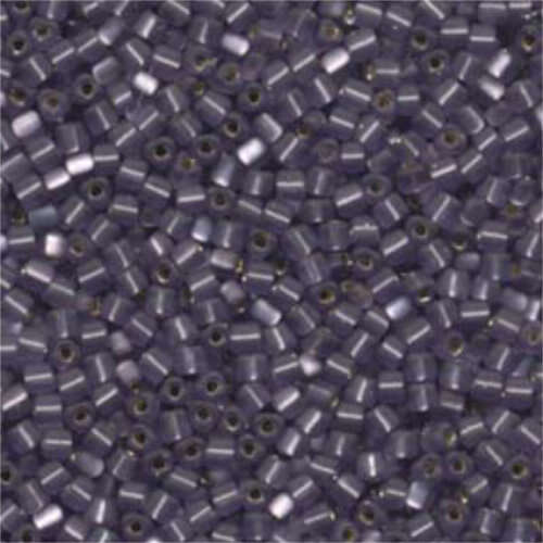 Miyuki 8/0 Triangle Bead - TR8-24F - Matte Silver Lined Amethyst