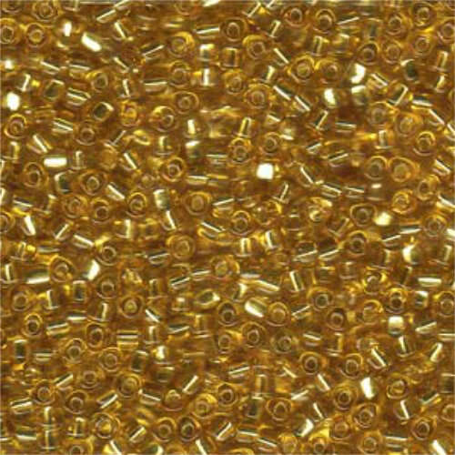 Miyuki 8/0 Triangle Bead - TR8-1102 - Silver Lined Gold