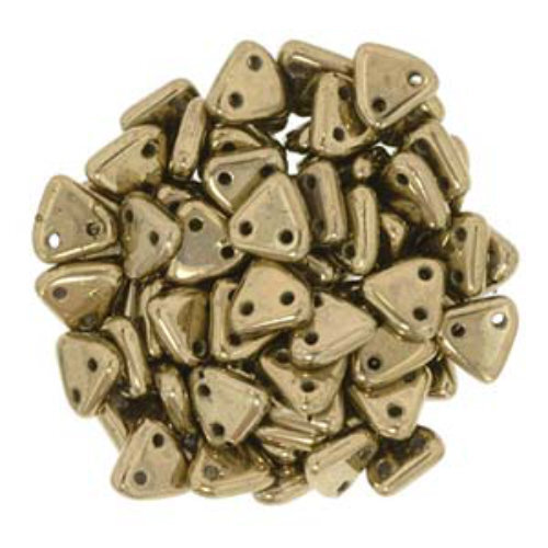 CzechMates 6mm Triangle Beads - 2 Hole - Bronze - TRI06-23980-90215