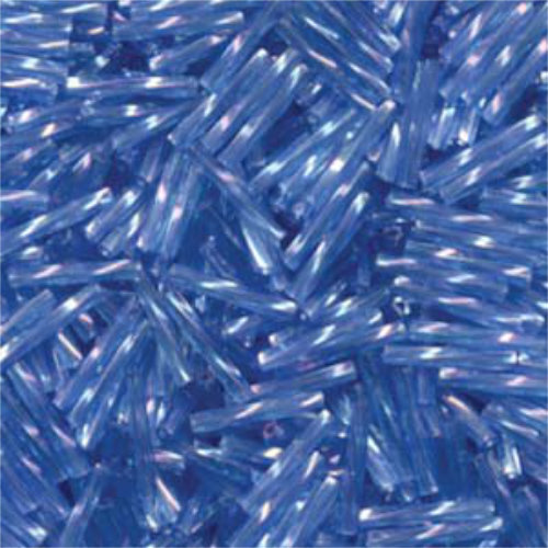Miyuki 12mm x 2mm Twisted Bugle Bead - TW2012-261 - Transparent Sapphire AB