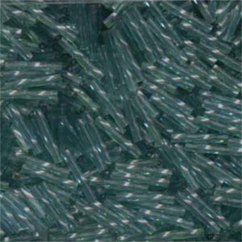 Miyuki 12mm x 2mm Twisted Bugle Bead - TW2012-1707 - Transparent Dyed Seafoam