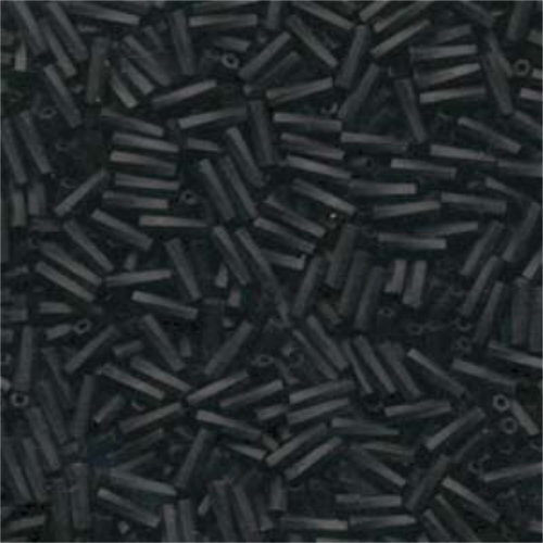 Miyuki 6mm x 2mm Twisted Bugle Bead - TW206-401F - Matte Black