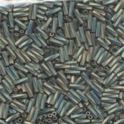 Miyuki 6mm x 2mm Twisted Bugle Bead - TW206-1256 - Matte Metallic Patina Iris