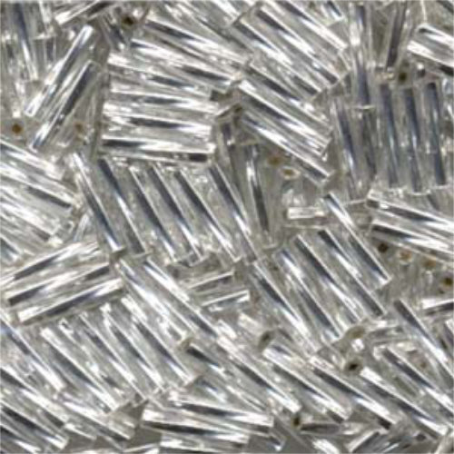 Miyuki 12mm Twisted Bugle Bead - TW2712-1 - Silver Lined Crystal