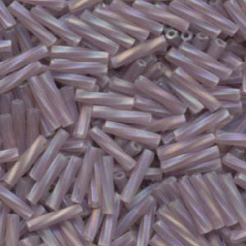 Miyuki 12mm Twisted Bugle Bead - TW2712-256F - Transparent Smoky Amethyst AB