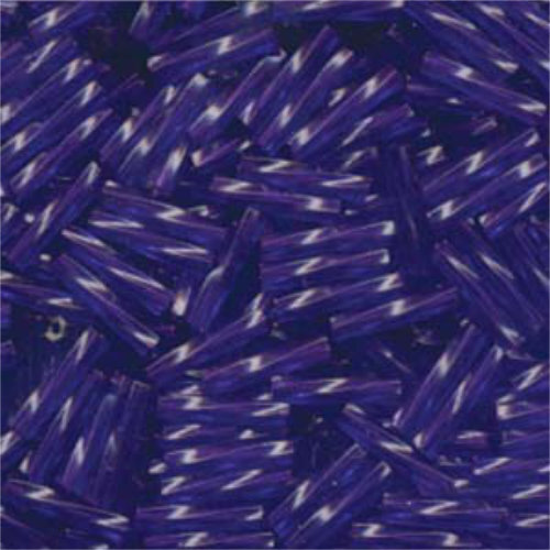 Miyuki 12mm Twisted Bugle Bead - TW2712-1721 - Transparent Dyed Purple