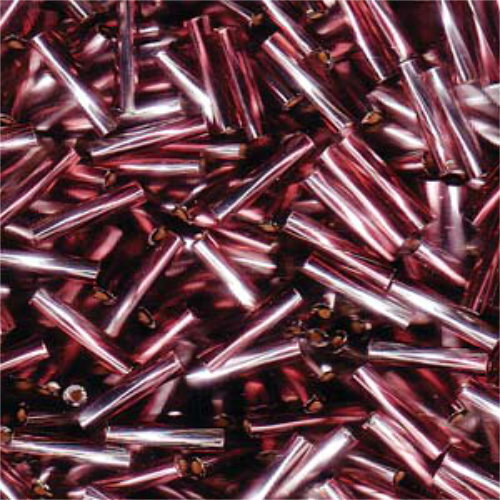 Miyuki 12mm Twisted Bugle Bead - TW2712-3933 - Silver Lined Crystal / Amethyst