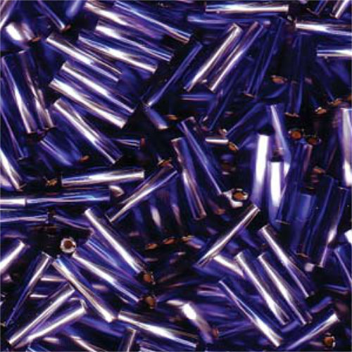Miyuki 12mm Twisted Bugle Bead - TW2712-3934 - Silver Lined Crystal / Cobalt