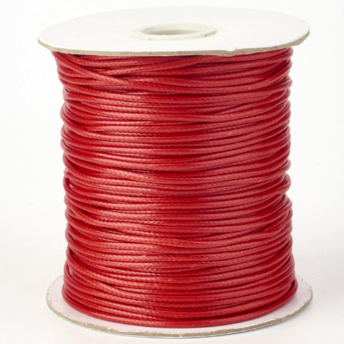 0.5mm Red Korean Waxed Cotton Cord