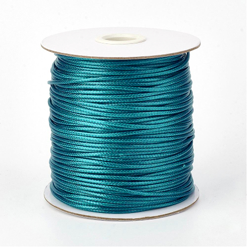 0.5mm Teal Korean Waxed Cotton Cord