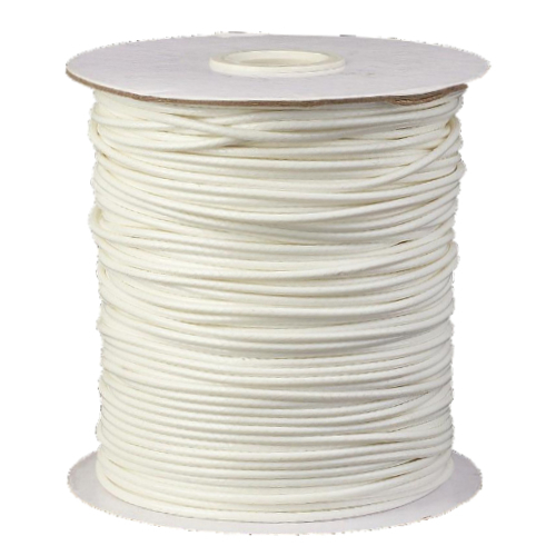 0.5mm White Korean Waxed Cotton Cord