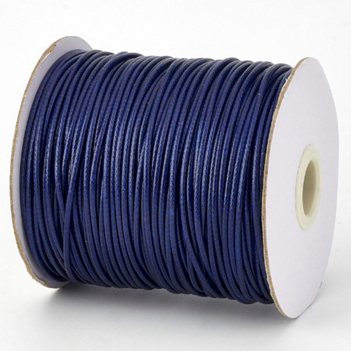 1mm Dark Blue Korean Waxed Cotton Cord