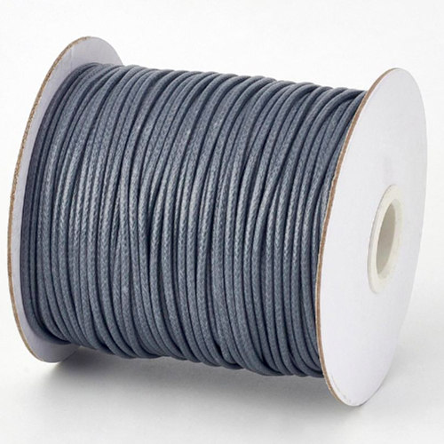 1mm Dark Grey Korean Waxed Cotton Cord