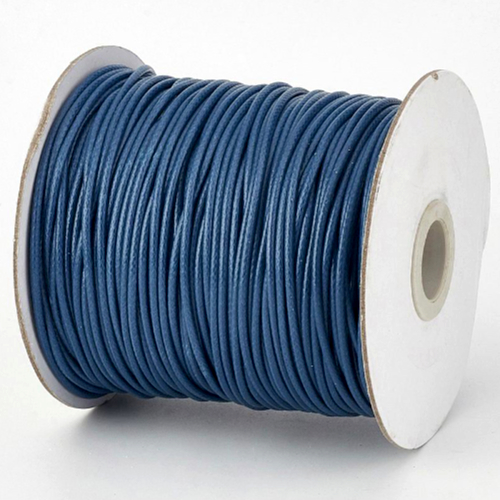 1mm Medium Blue Korean Waxed Cotton Cord