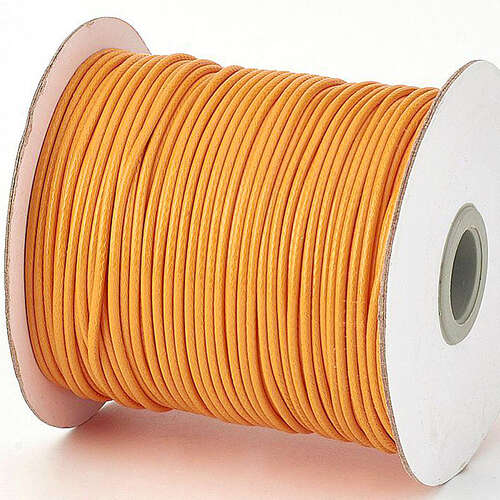 1mm Orange Korean Waxed Cotton Cord