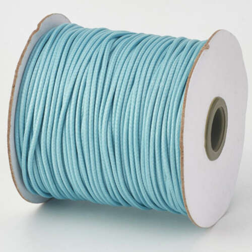1mm Pale Blue Korean Waxed Cotton Cord