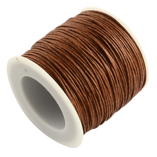 1mm Waxed Cotton Cord - Caramel