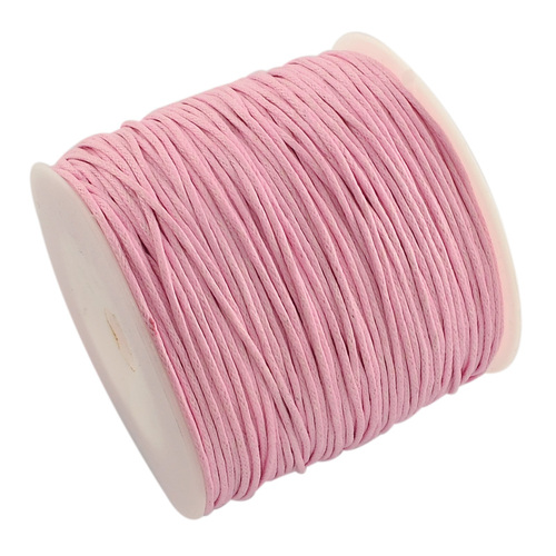 1mm Waxed Cotton Cord - Pink